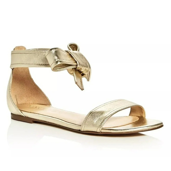 Ivanka Trump Women's Carthe Metallic Leather Ankle Tie Sandals Size 8 MSRP $120 - Picture 1 of 8